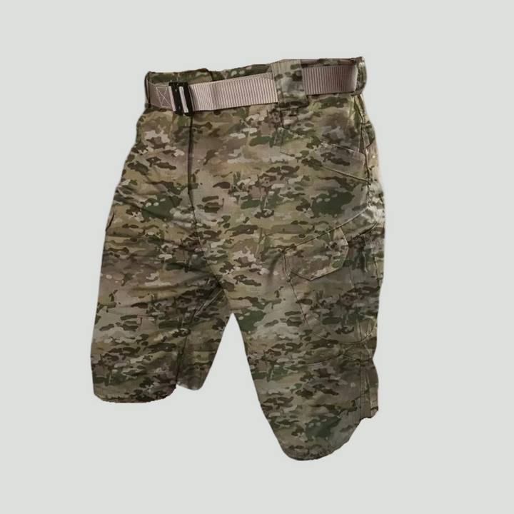 Men’s Outdoor Cargo Shorts – Elastic Waist Design with 6 Pockets