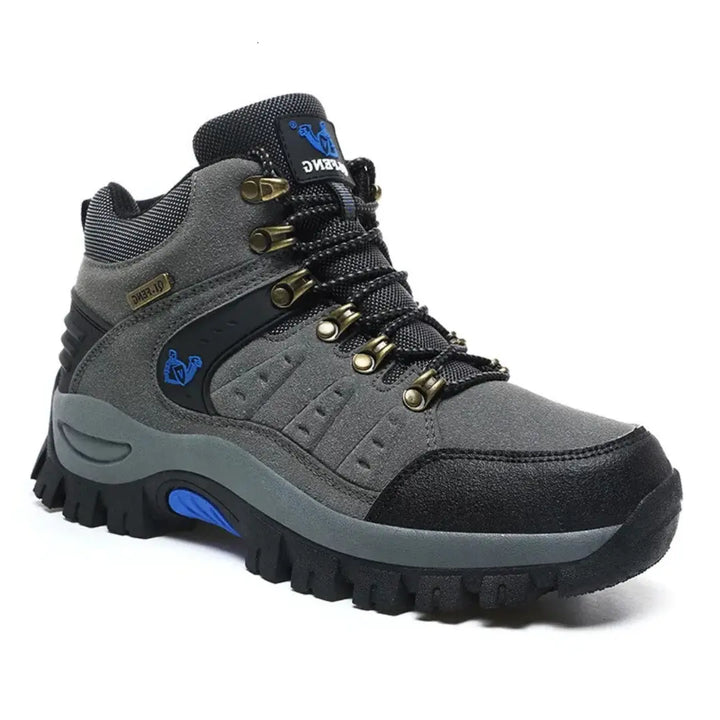 Leather Hiking Shoes with Cushioning – Unisex Waterproof Walking Boots