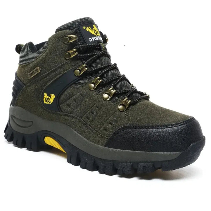 Leather Hiking Shoes with Cushioning – Unisex Waterproof Walking Boots