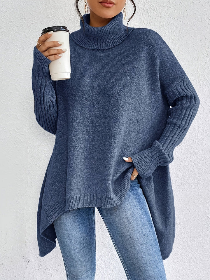 Women’s Roll Neck Jumper | Oversized Fit with Modern High Collar