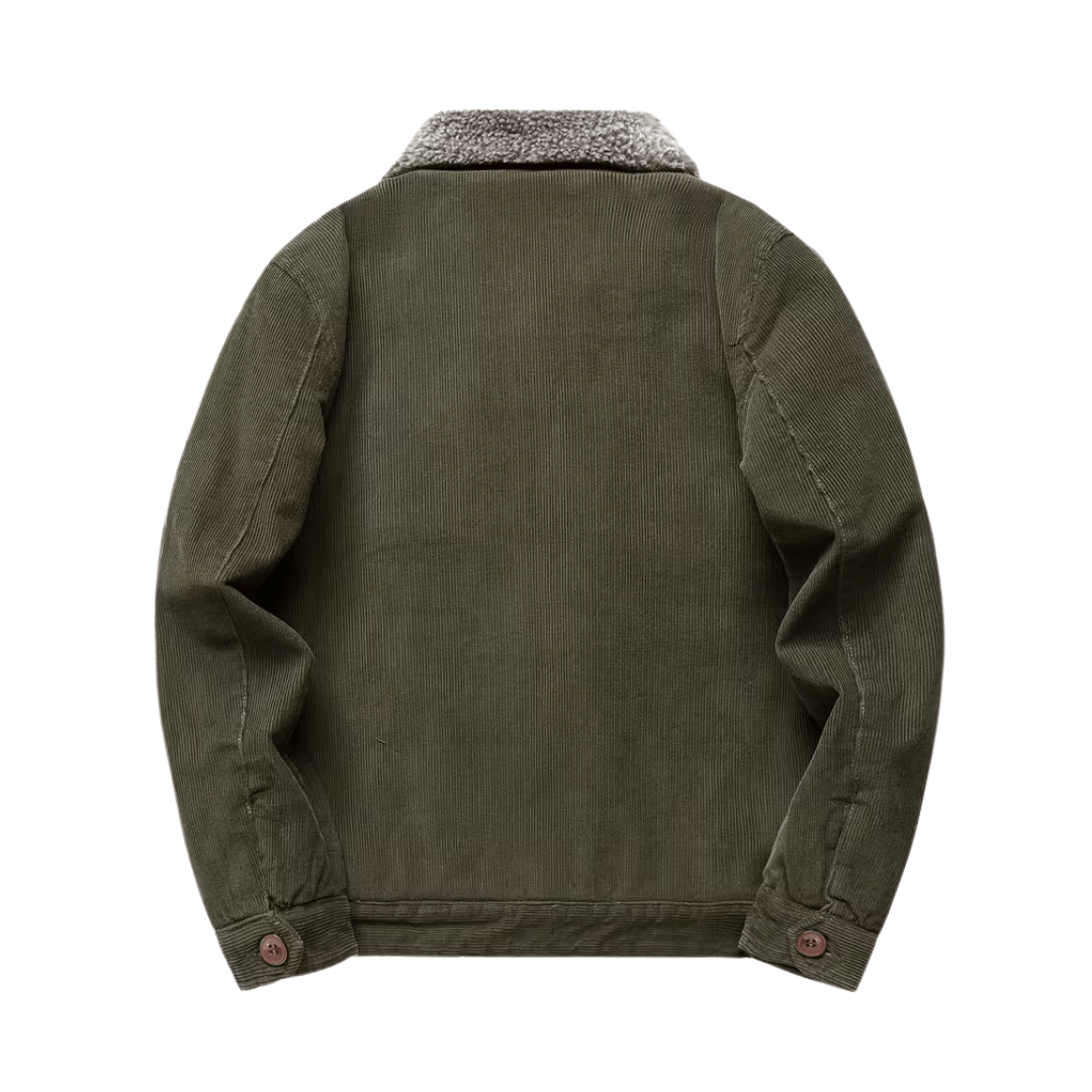 Men’s Cotton Jacket with Fleece Lining – Practical Outdoor Layer