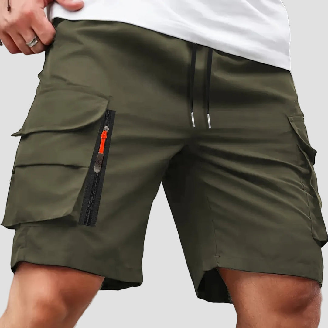 Men’s Lightweight Cargo Shorts – Zipped Pocket Design for Outdoor Hiking