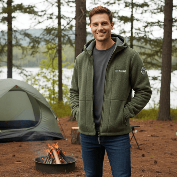 Men’s Windproof Fleece Jacket – Breathable Layer for Cold Weather