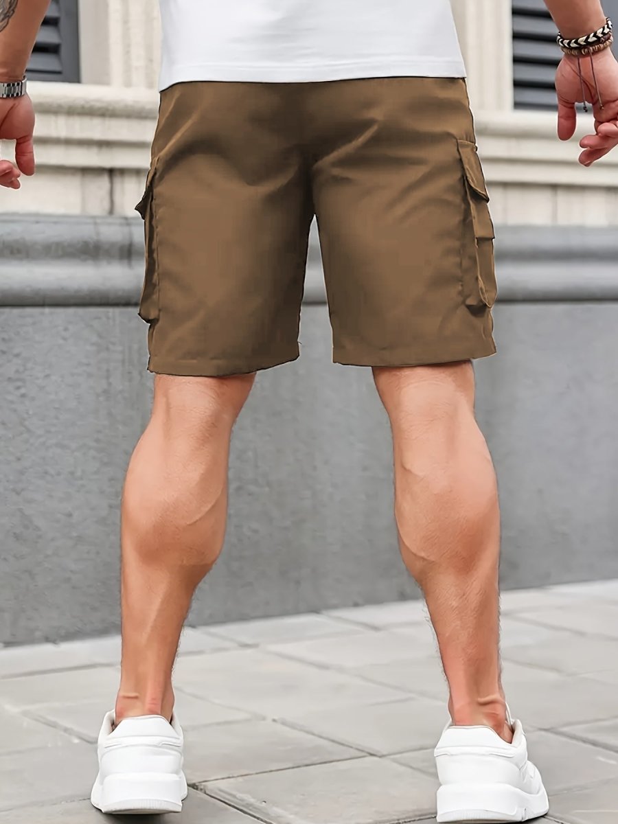 Lightweight Cargo Shorts with Zip Pockets – Breathable Summer Fit for Men