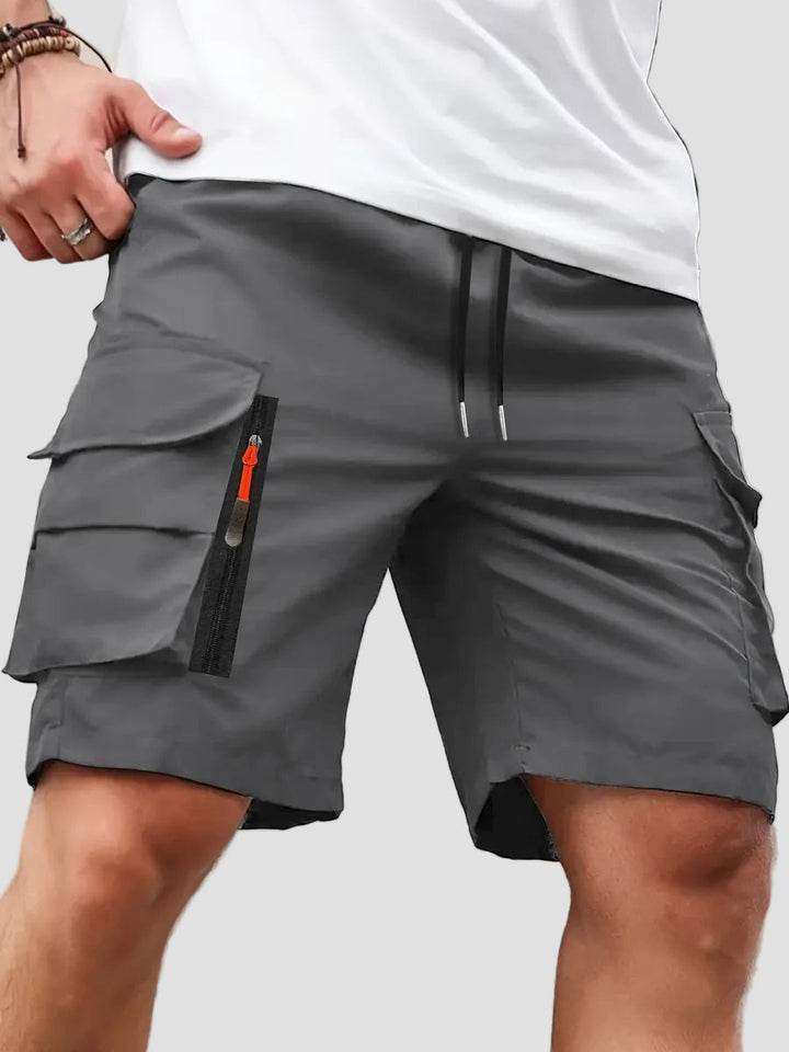 Men’s Lightweight Cargo Shorts – Zipped Pocket Design for Outdoor Hiking