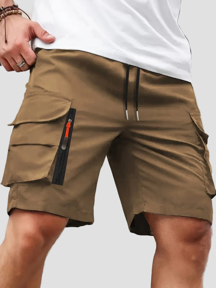 Men’s Lightweight Cargo Shorts – Zipped Pocket Design for Outdoor Hiking