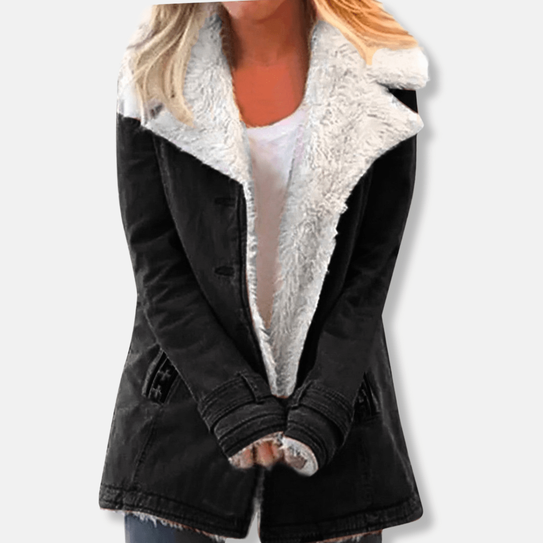Insulated Winter Coat – Shearling-Style Lined for Cold Weather