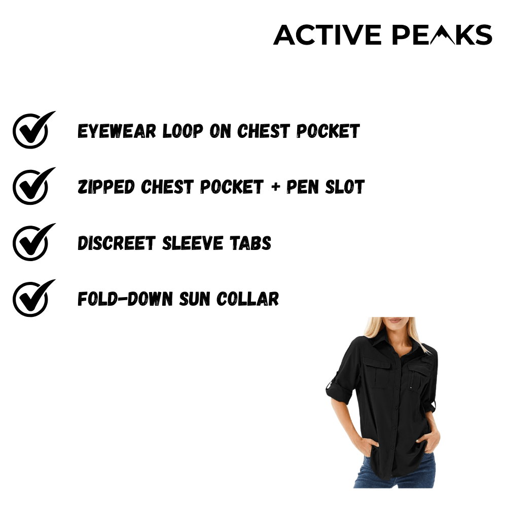 Women’s Lightweight Long Sleeve Hiking Shirt – Breathable for Outdoor Use