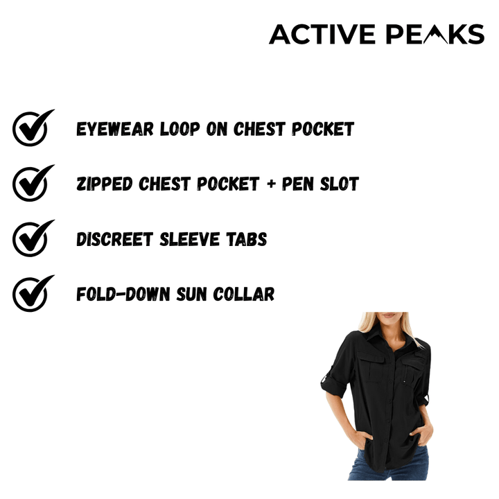 Women’s Lightweight Long Sleeve Hiking Shirt – Breathable for Outdoor Use