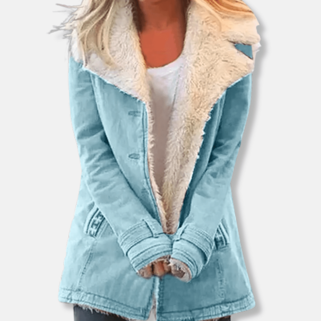 Insulated Winter Coat – Shearling-Style Lined for Cold Weather