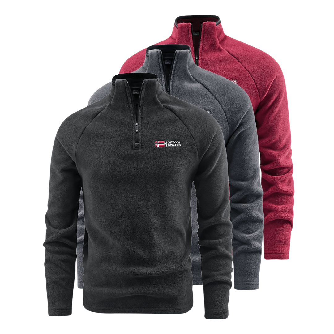 Men’s Thermal Fleece Half-Zip Jacket – Breathable Midlayer for Cold Weather