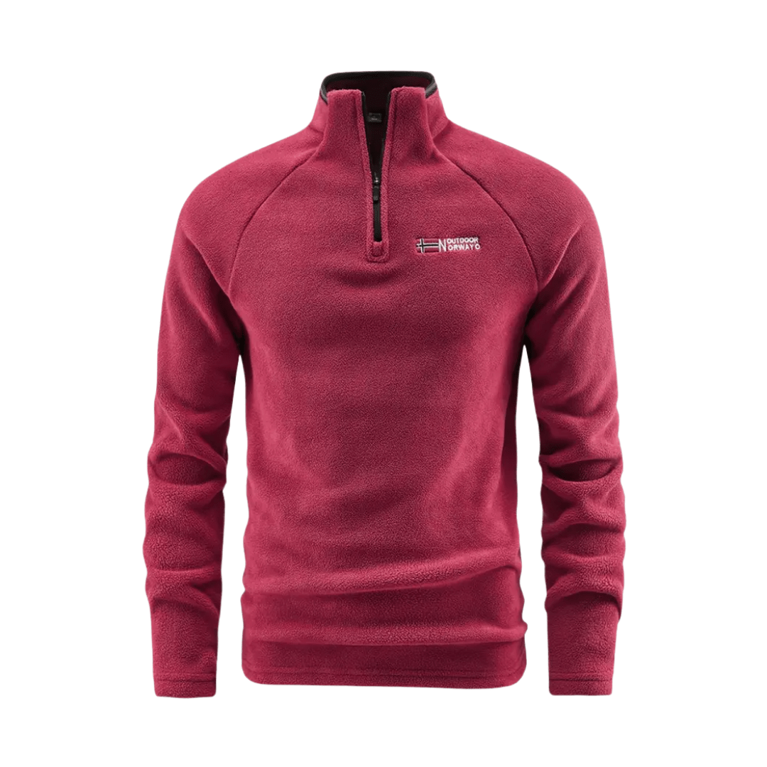 Men’s Thermal Fleece Half-Zip Jacket – Breathable Midlayer for Cold Weather