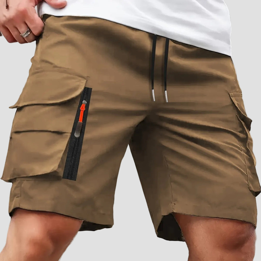 Men’s Lightweight Cargo Shorts – Zipped Pocket Design for Outdoor Hiking