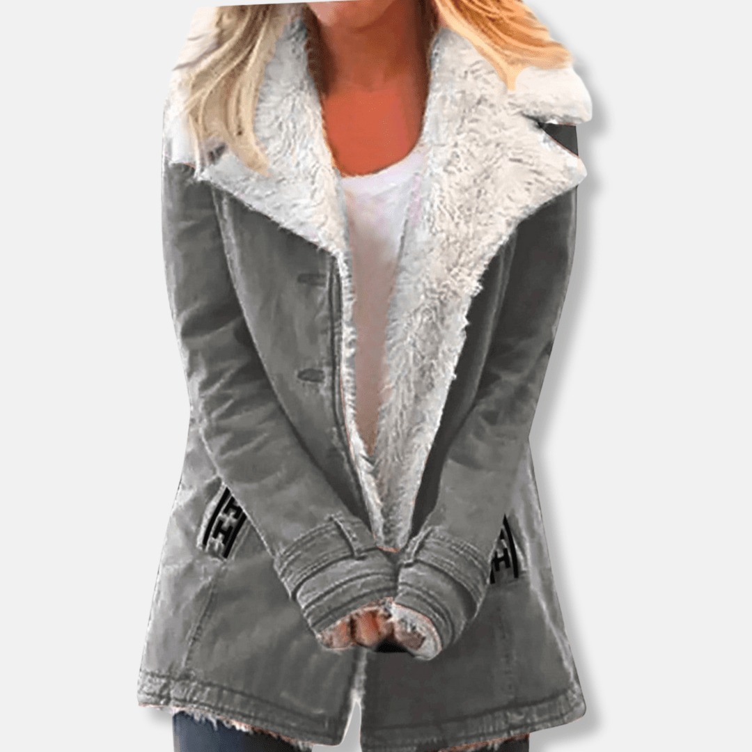 Insulated Winter Coat – Shearling-Style Lined for Cold Weather
