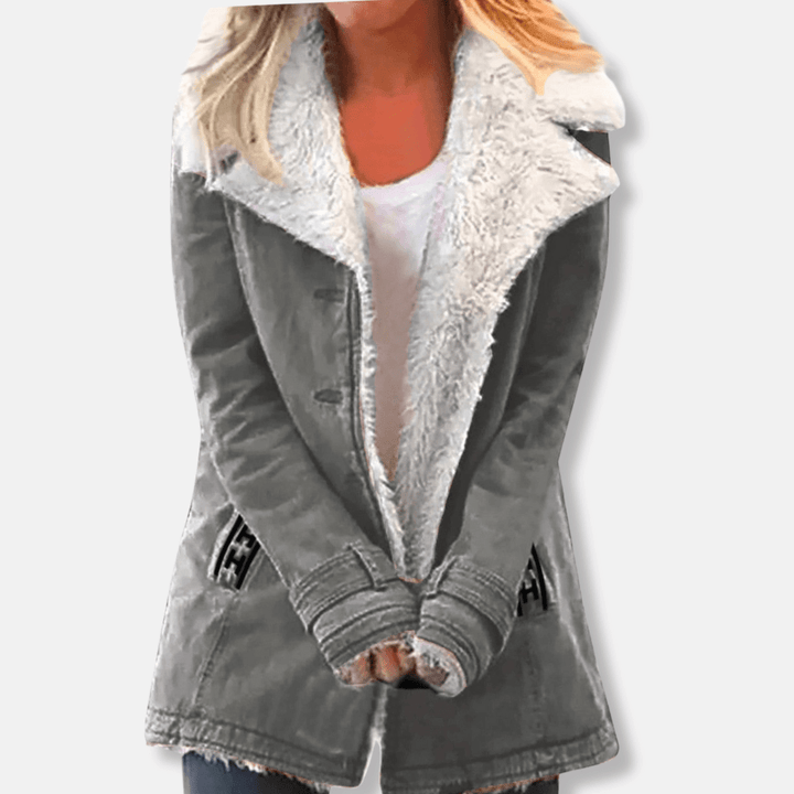 Insulated Winter Coat – Shearling-Style Lined for Cold Weather