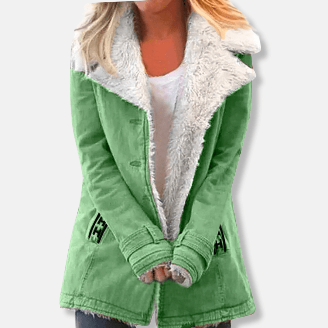 Insulated Winter Coat – Shearling-Style Lined for Cold Weather