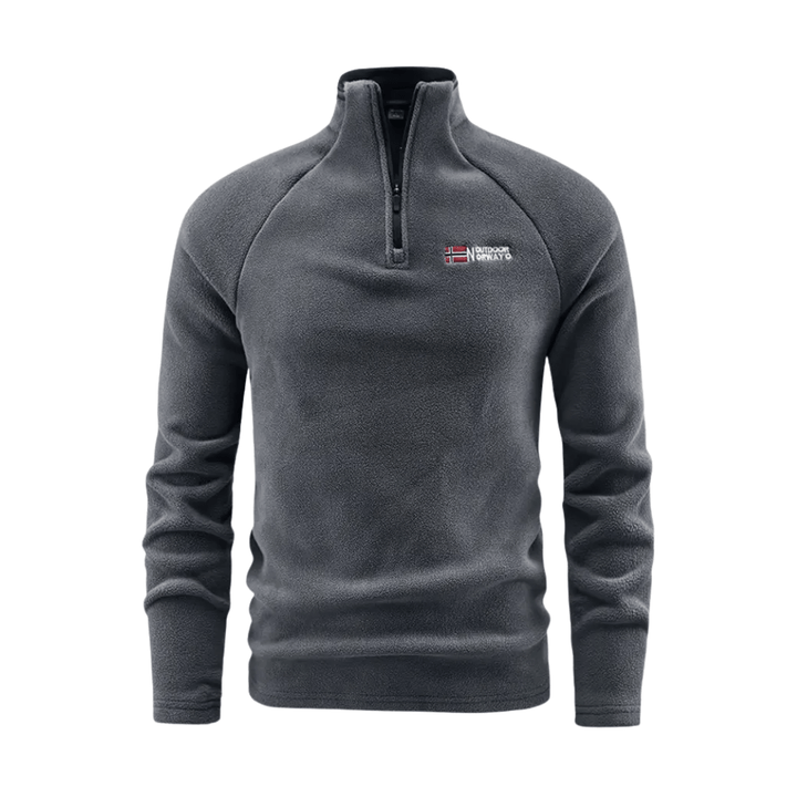 Men’s Thermal Fleece Half-Zip Jacket – Breathable Midlayer for Cold Weather