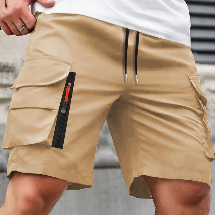 Lightweight Cargo Shorts with Zip Pockets – Breathable Summer Fit for Men
