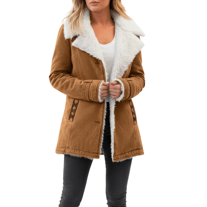 Insulated Winter Coat – Shearling-Style Lined for Cold Weather