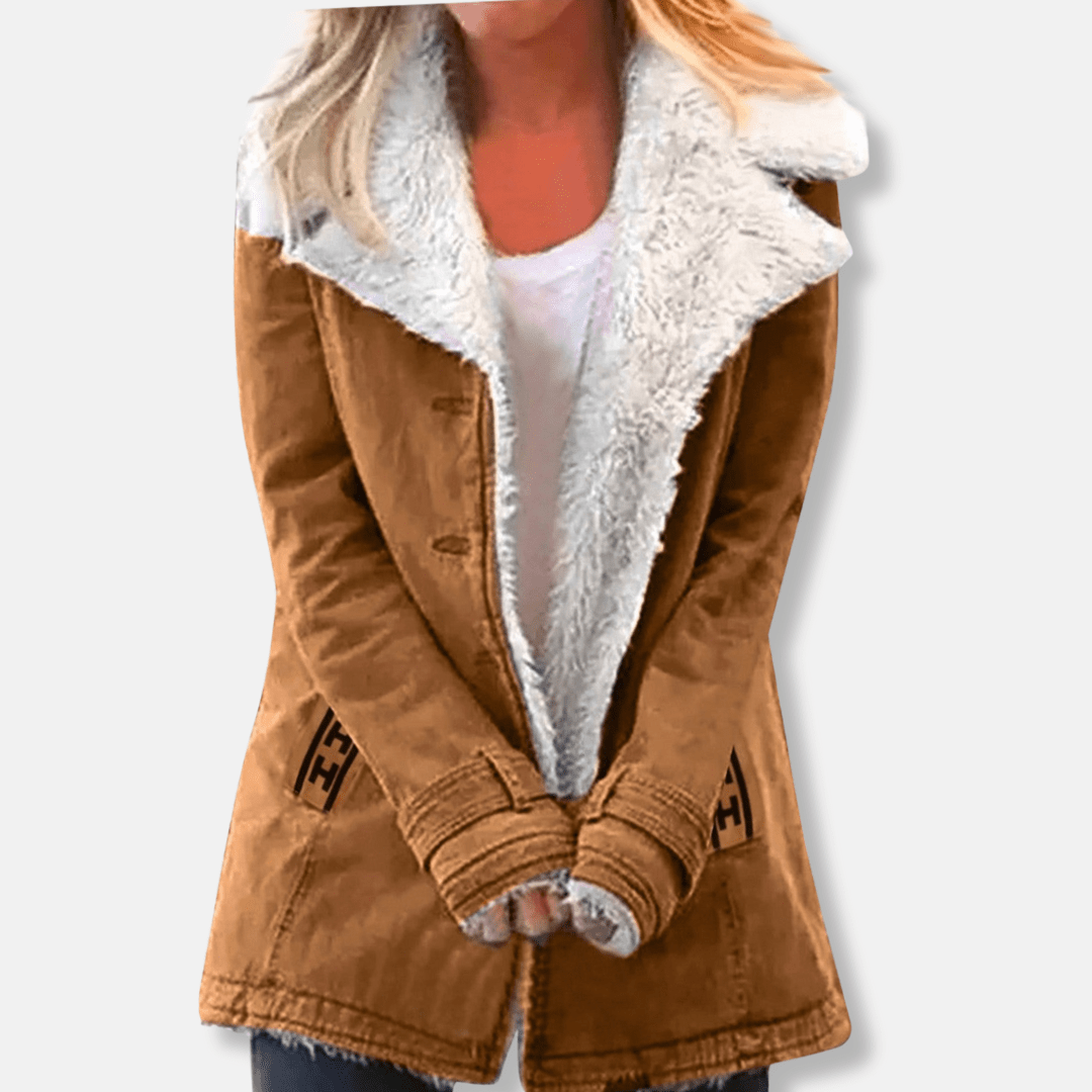 Insulated Winter Coat – Shearling-Style Lined for Cold Weather