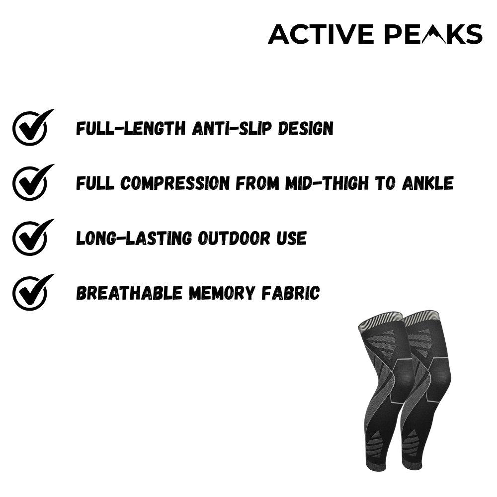 Full-Length Breathable Compression Knee Sleeve – Supportive Fit for Outdoor Activity