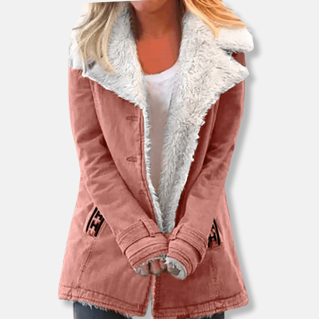 Insulated Winter Coat – Shearling-Style Lined for Cold Weather