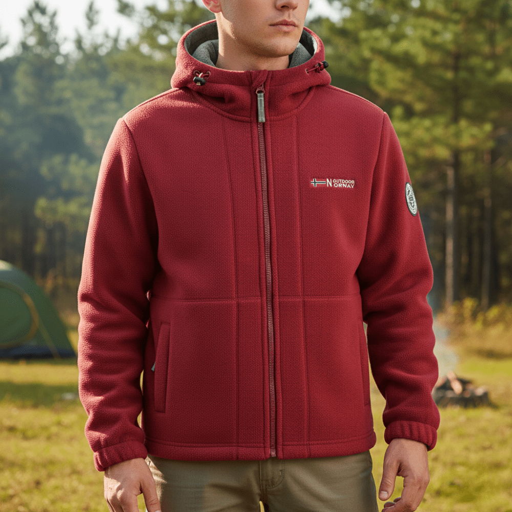Men’s Windproof Fleece Jacket – Breathable Layer for Cold Weather