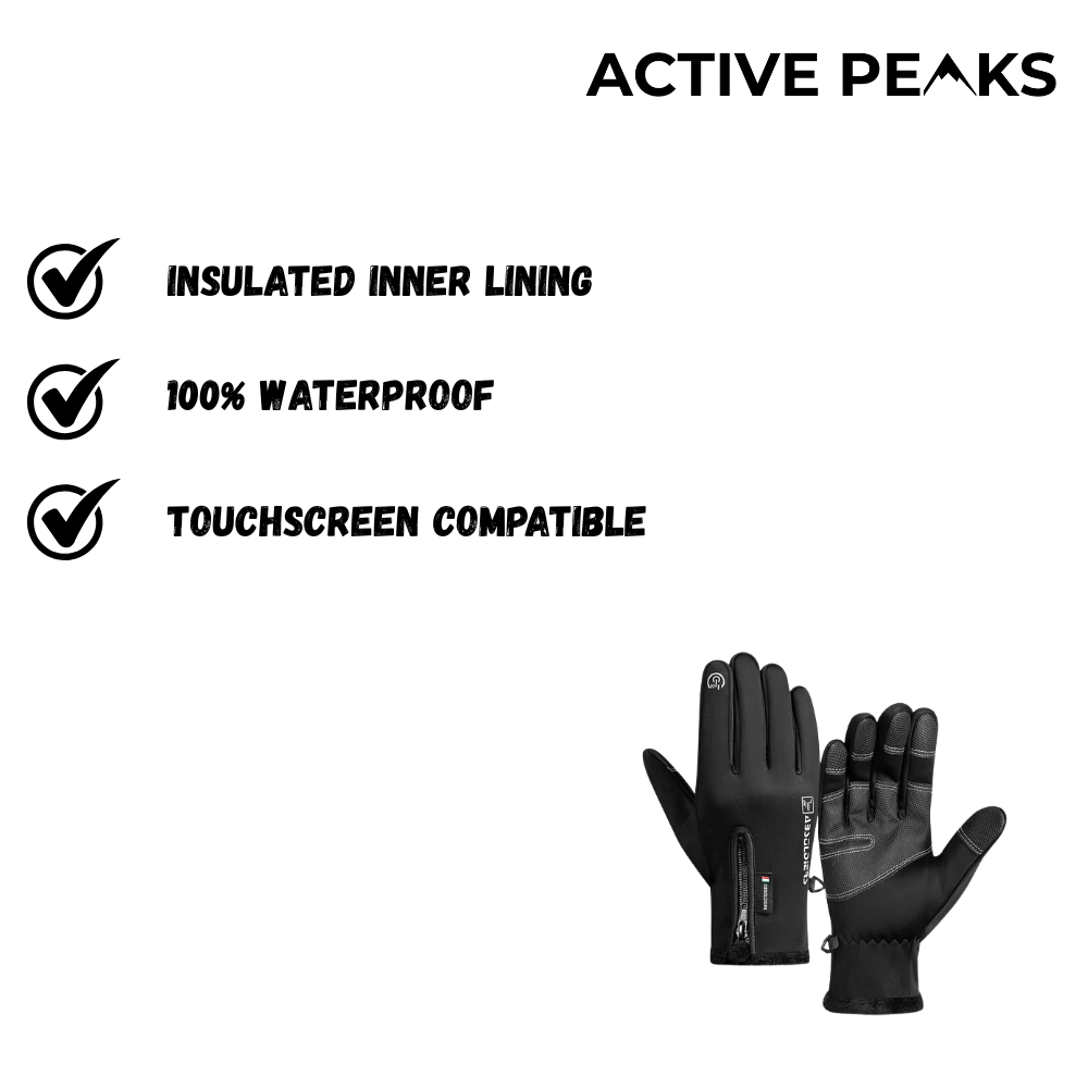 Water-Resistant Winter Gloves with Touchscreen Function – Breathable & Insulated