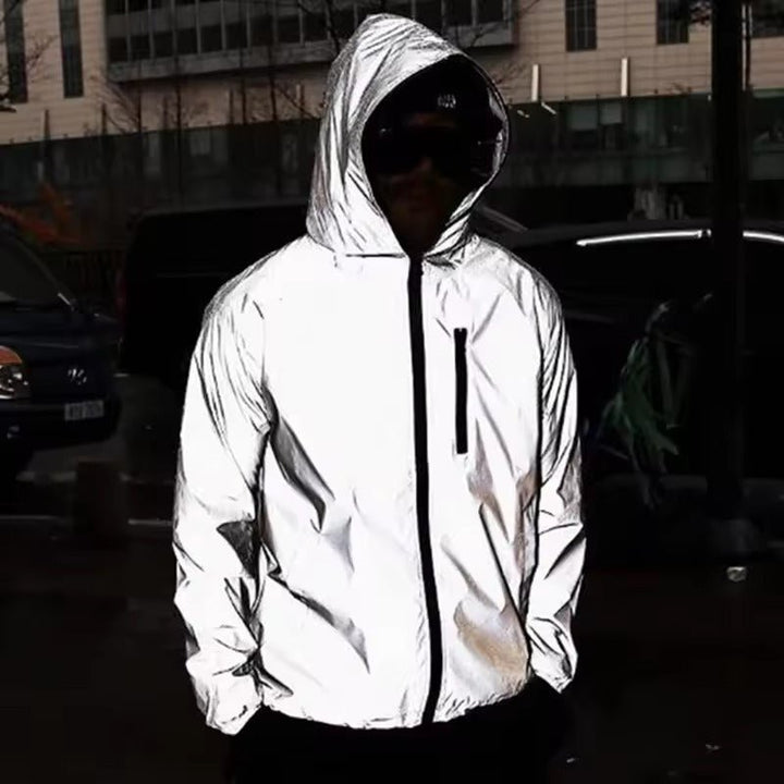 Water-Resistant Reflective Outdoor Jacket – Lightweight for Visibility & Movement
