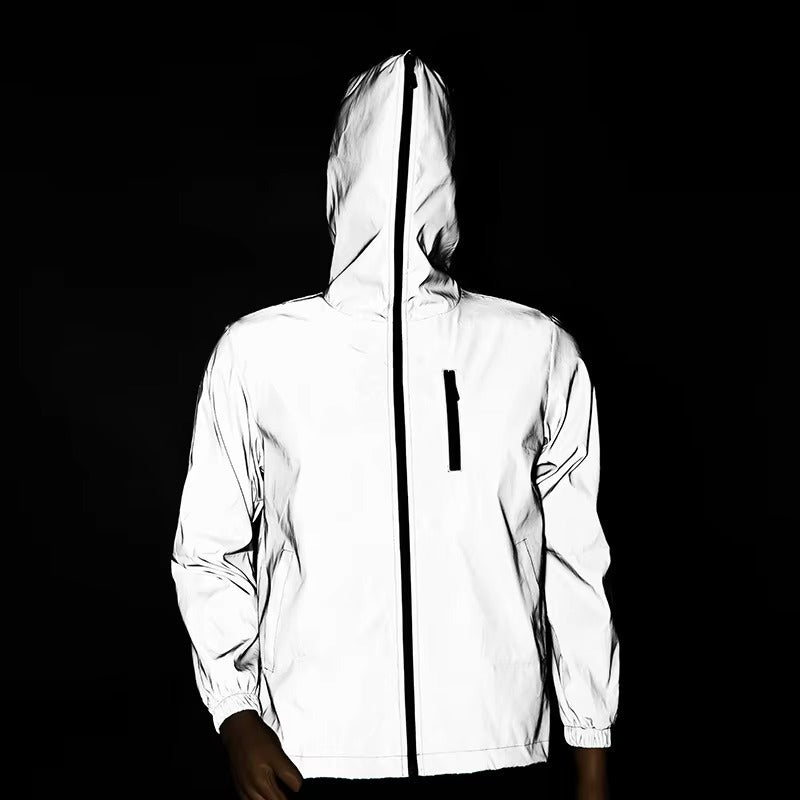 Water-Resistant Reflective Outdoor Jacket – Lightweight for Visibility & Movement