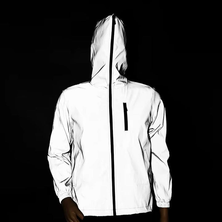 Water-Resistant Reflective Outdoor Jacket – Lightweight for Visibility & Movement