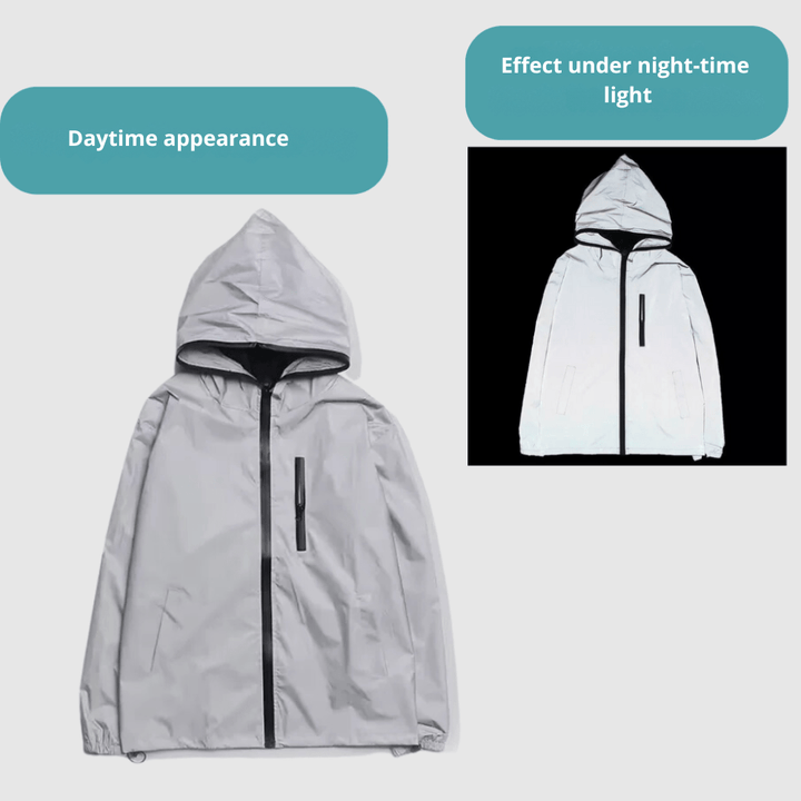 Water-Resistant Reflective Outdoor Jacket – Lightweight for Visibility & Movement