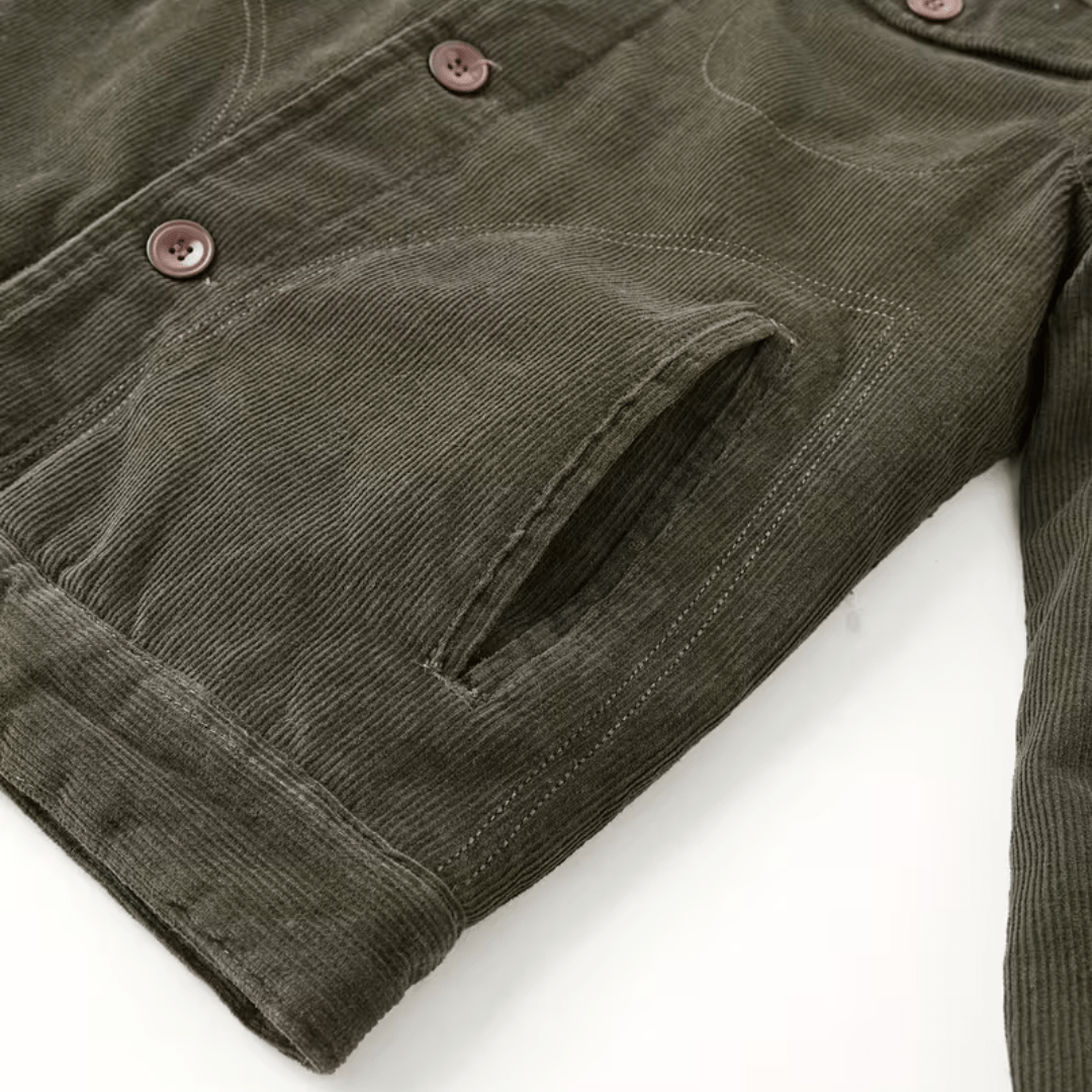 Men’s Cotton Jacket with Fleece Lining – Practical Outdoor Layer