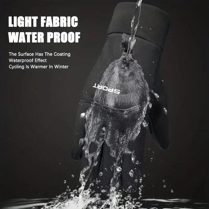 Water-Resistant Thermal Cycling Gloves with Touchscreen – Full Finger Design
