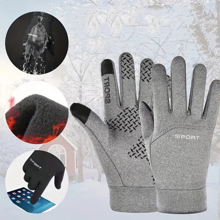 Water-Resistant Thermal Cycling Gloves with Touchscreen – Full Finger Design