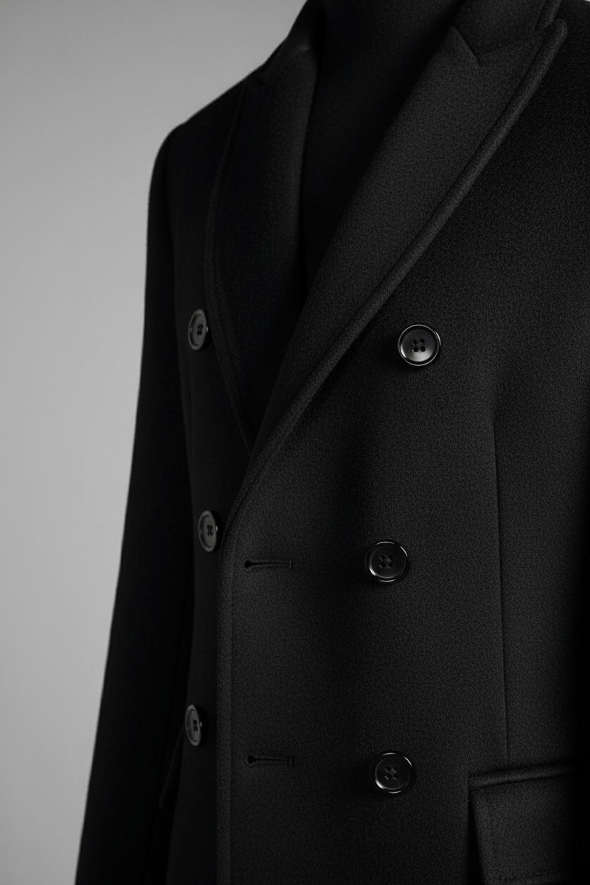 Men’s Double-Breasted Formal Coat | Classic Style with Everyday Versatility