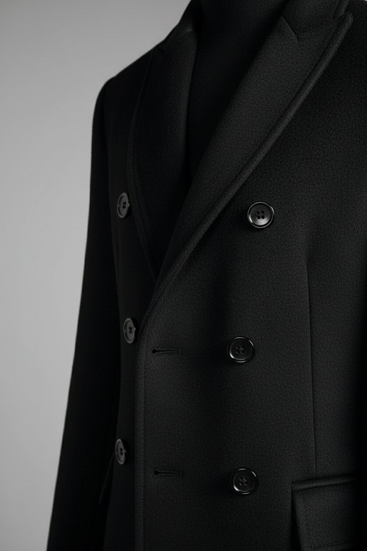 Men’s Double-Breasted Formal Coat | Classic Style with Everyday Versatility