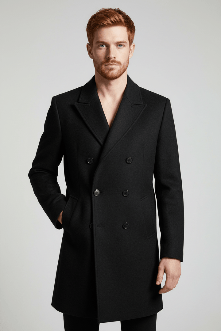 Men’s Double-Breasted Formal Coat | Classic Style with Everyday Versatility