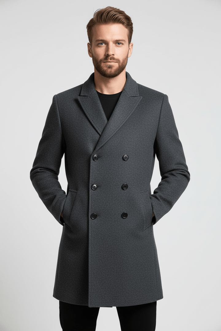 Men’s Double-Breasted Formal Coat | Classic Style with Everyday Versatility