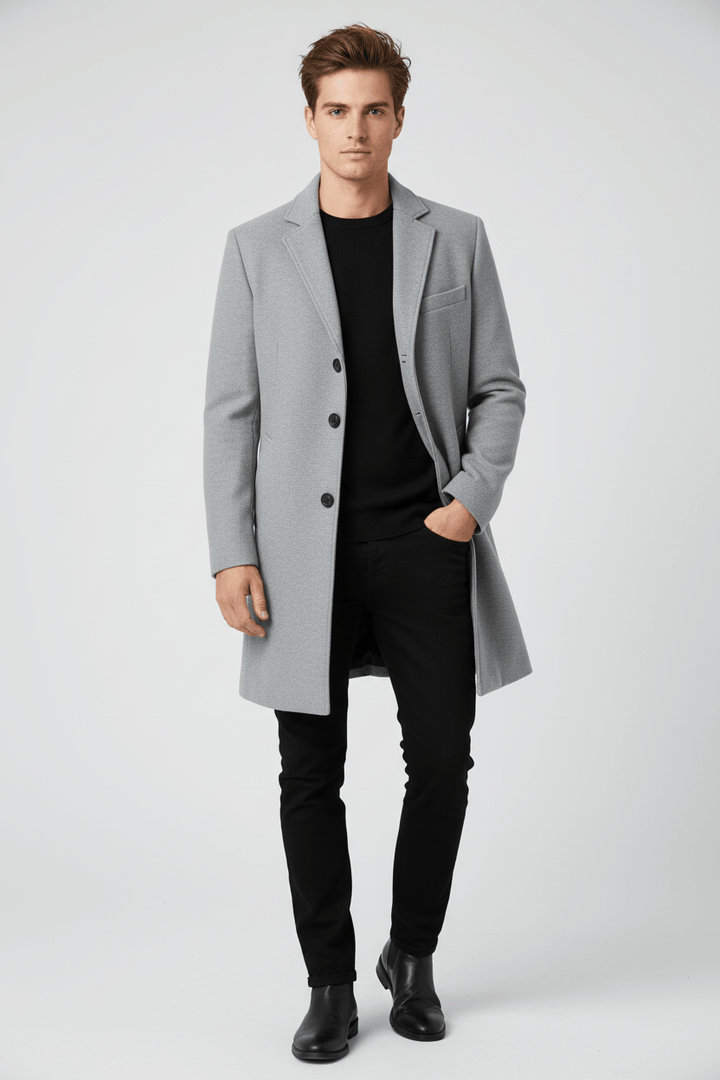 Men’s Classic Winter Trench Coat | Refined Style and Everyday Warmth