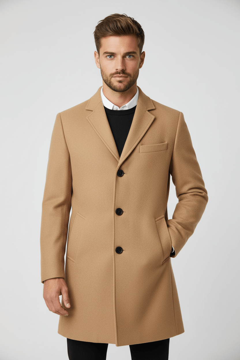 Men’s Classic Winter Trench Coat | Refined Style and Everyday Warmth