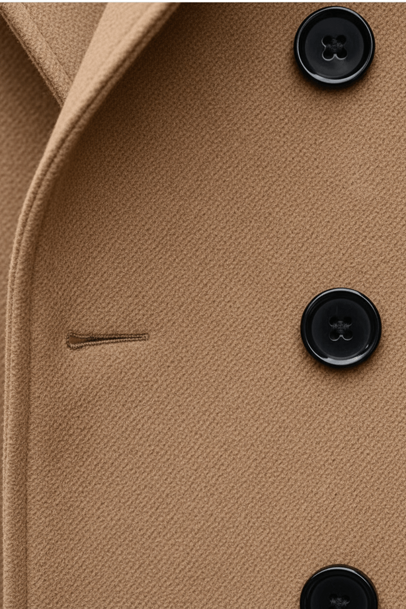 Men’s Double-Breasted Trench Coat | Tailored Fit and Refined Design