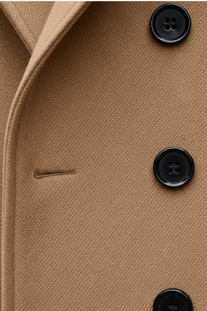 Men’s Double-Breasted Trench Coat | Tailored Fit and Refined Design