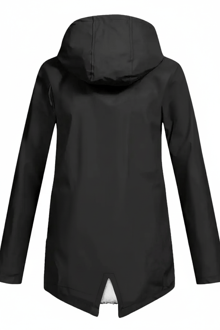 Women’s Hooded Trench Coat | Water-Resistant Mid-Length Coat with Tailored Fit