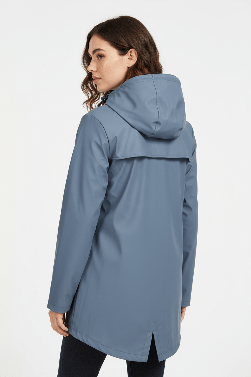 Women’s Hooded Trench Coat | Water-Resistant Mid-Length Coat with Tailored Fit