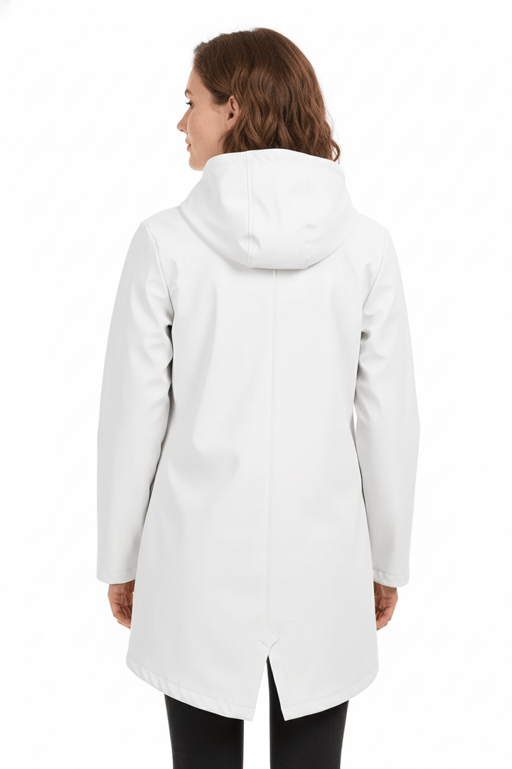 Women’s Hooded Trench Coat | Water-Resistant Mid-Length Coat with Tailored Fit