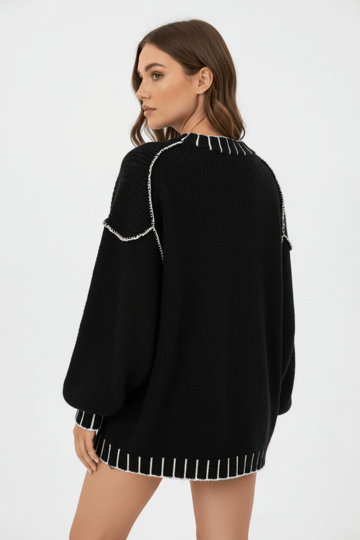 Women’s Oversized Knit Jumper with Balloon Sleeves