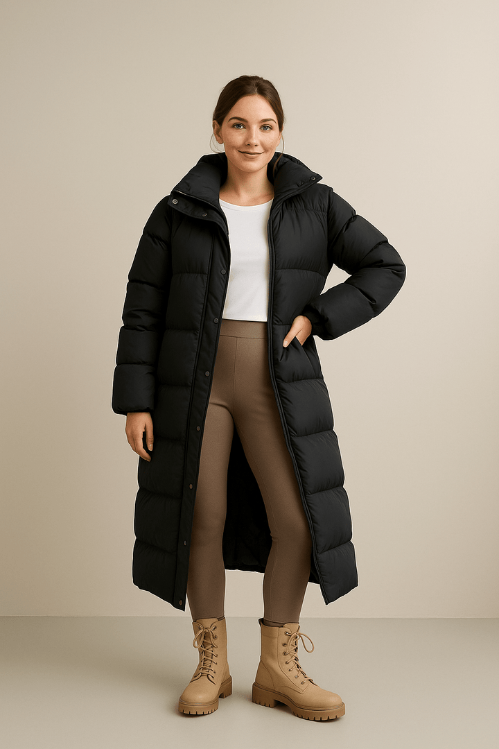 Women’s Quilted Oversized Puffer Coat with Hood
