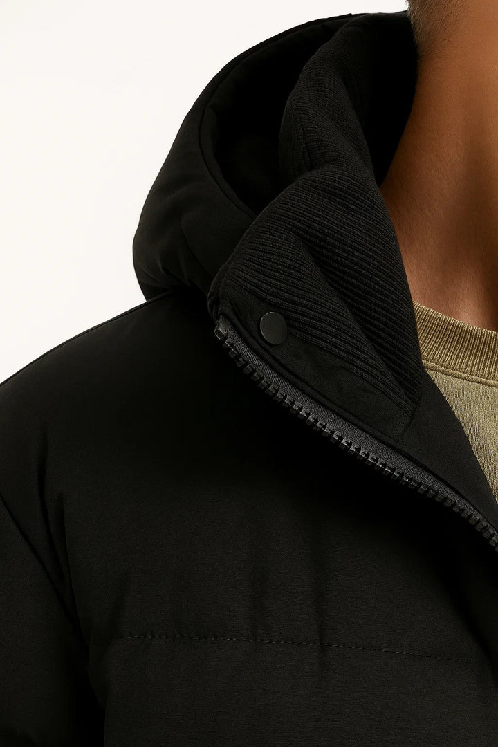 Men’s Puffer Jacket – Lightweight Hooded Winter Coat with Insulation