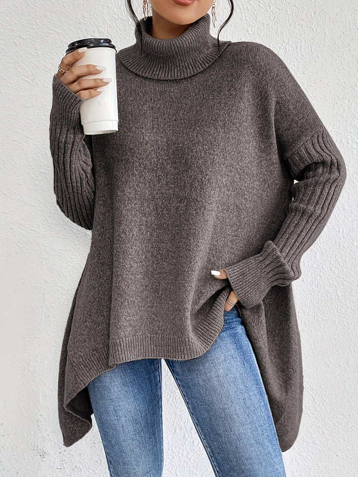 Women’s Roll Neck Jumper | Oversized Fit with Modern High Collar